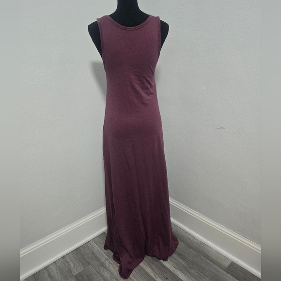 Garnet Hill Sleeveless Plum Maxi Dress Small - Picture 3 of 5